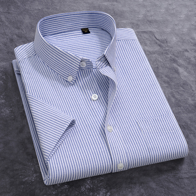 100% Cotton Men's Oxford Shirt - Oxford Cotton Casual Shirt Business ulasan dan harga