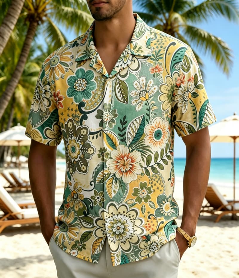 Men's Vintage Boho Tropical Fl - Vintage Hawaiian Floral Shirt ulasan dan harga