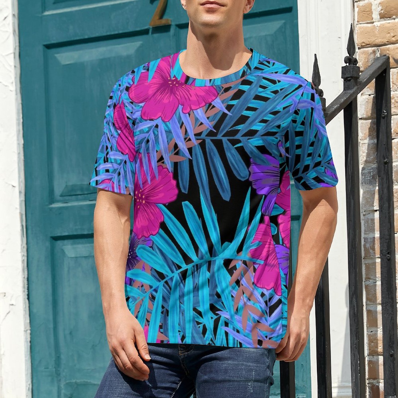 Oversize T-Shirt Summer Tropic - Vintage Hawaiian Floral Shirt ulasan dan harga