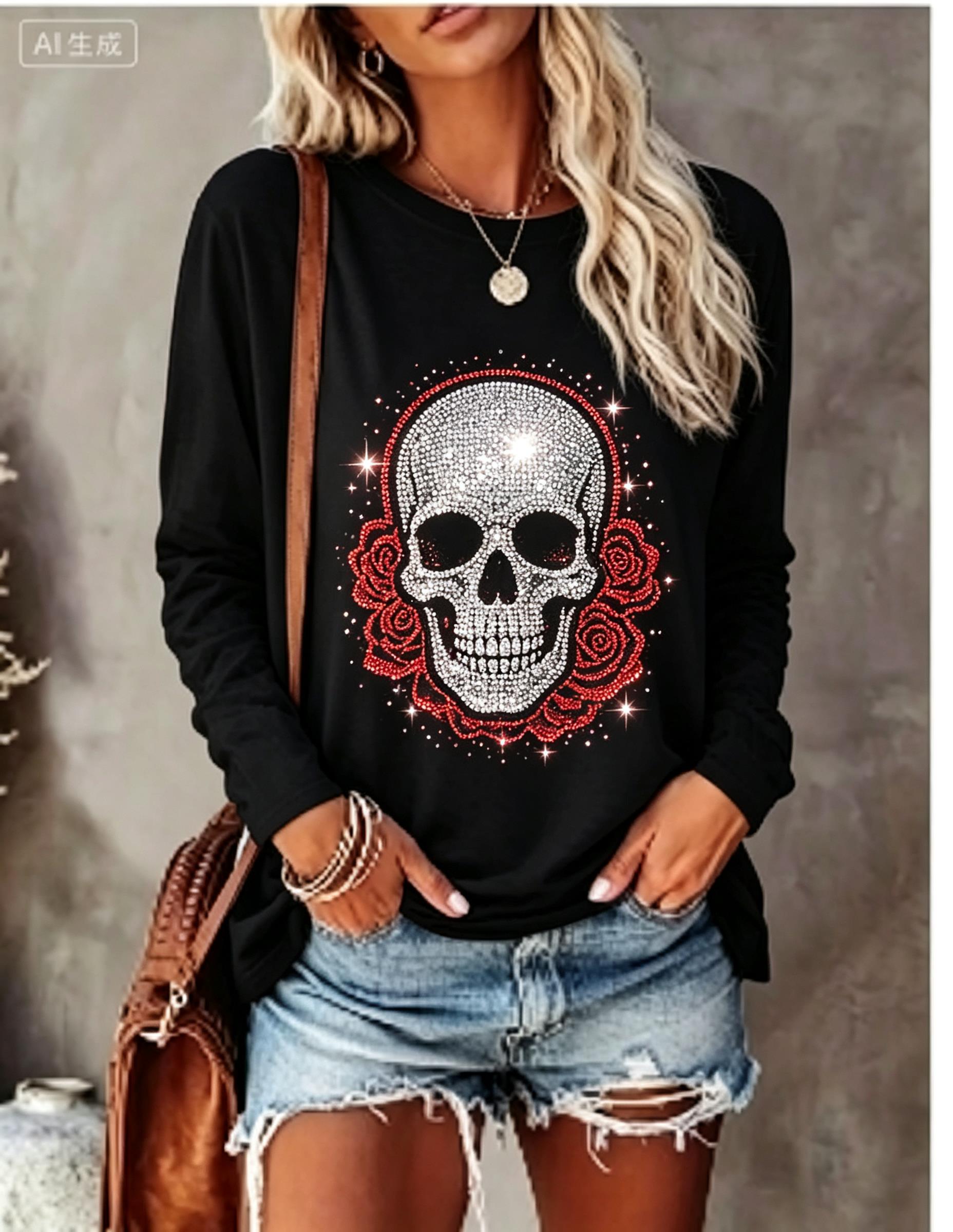Women Long Sleeve T‑Shirt Simu - T-Shirts ulasan dan harga