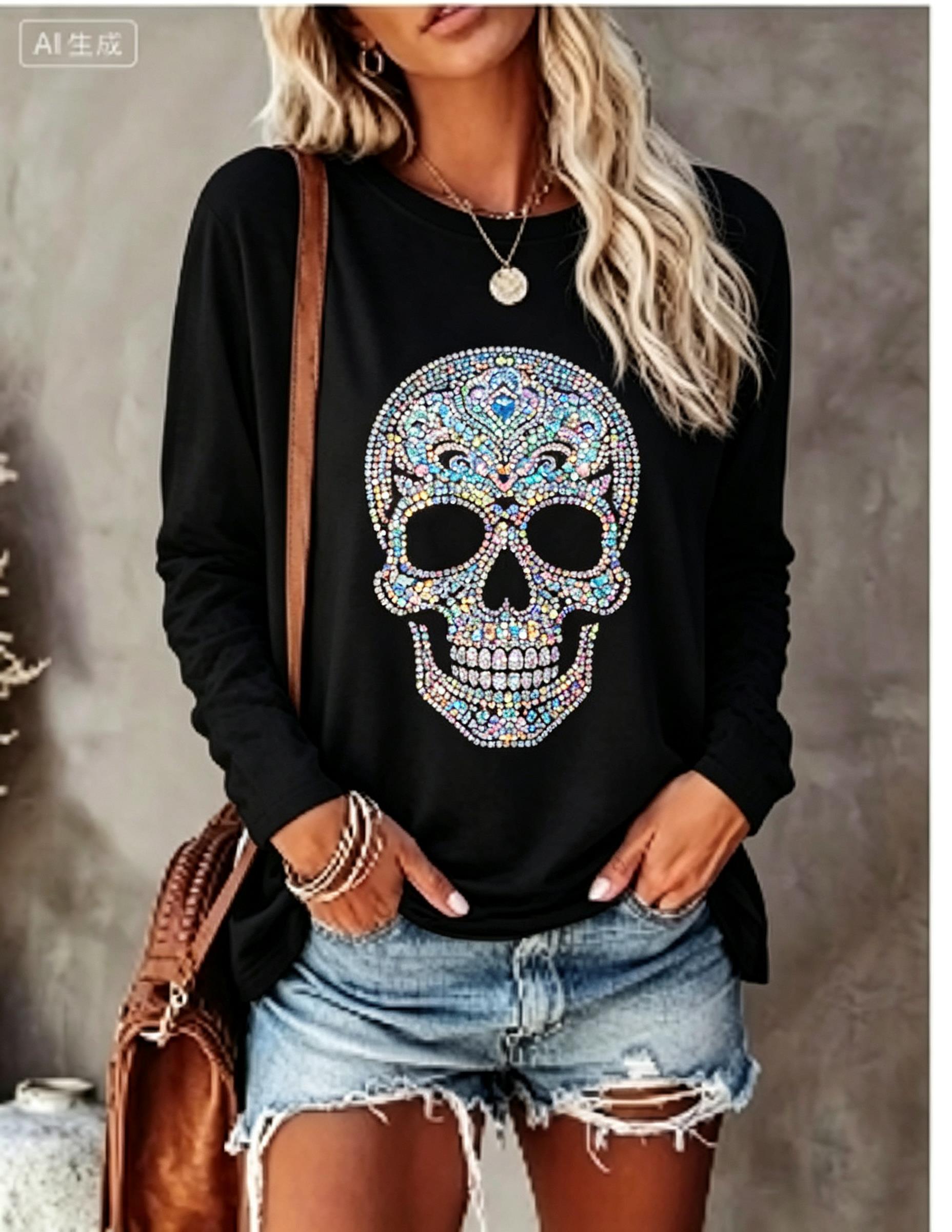 Women Long Sleeve T‑Shirt Simu - T-Shirts ulasan dan harga