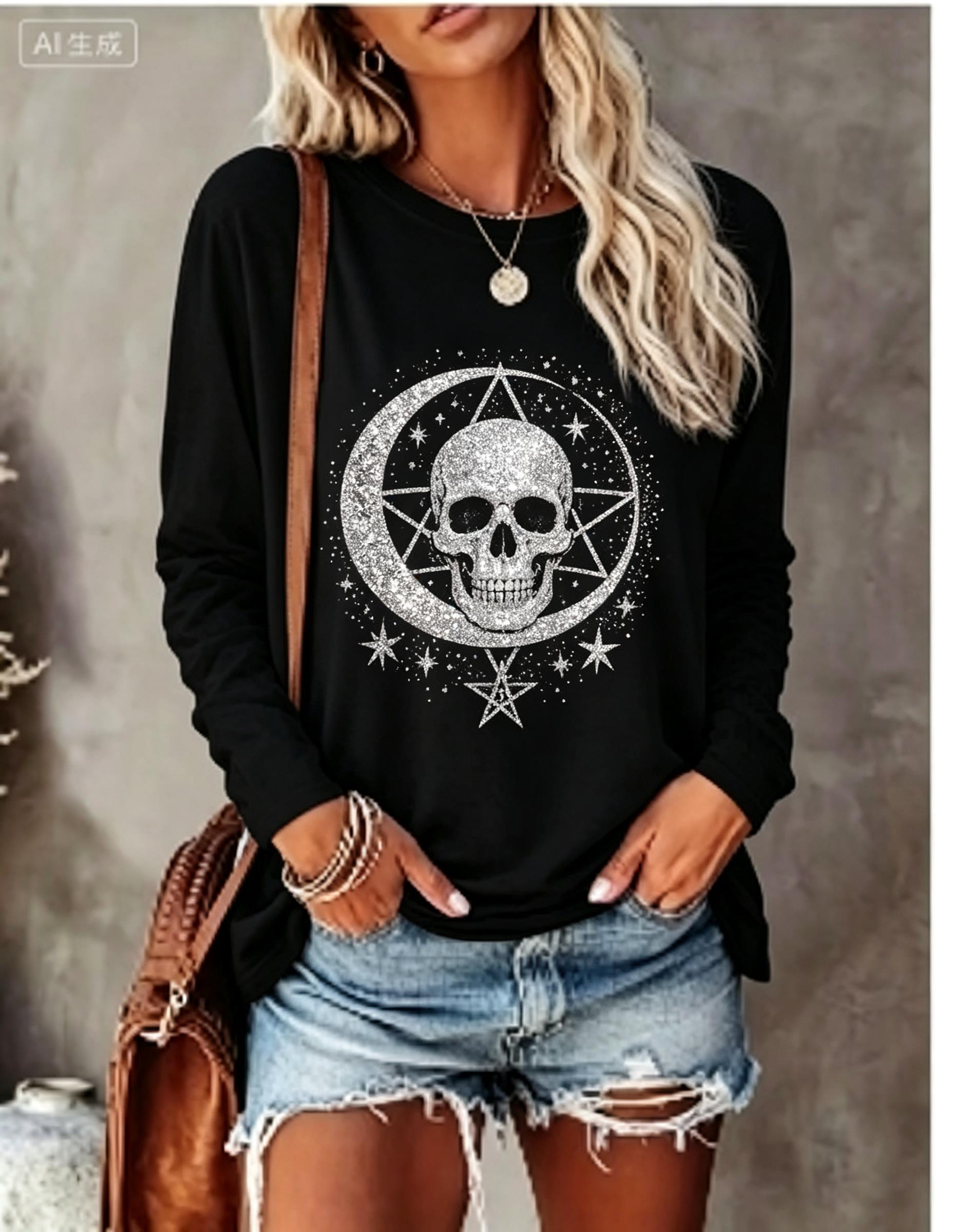 Women Long Sleeve T‑Shirt Simu - T-Shirts ulasan dan harga