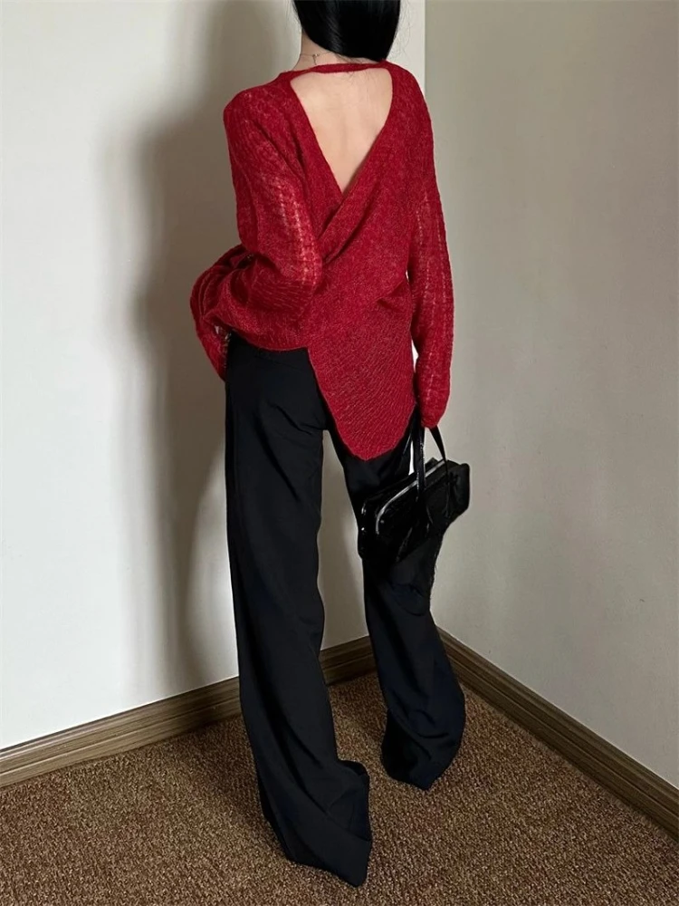 Y2K See-Through Knitted Women' - T-Shirts ulasan dan harga